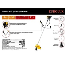 Бензиновый триммер Eurolux TR-3000T 70/2/25