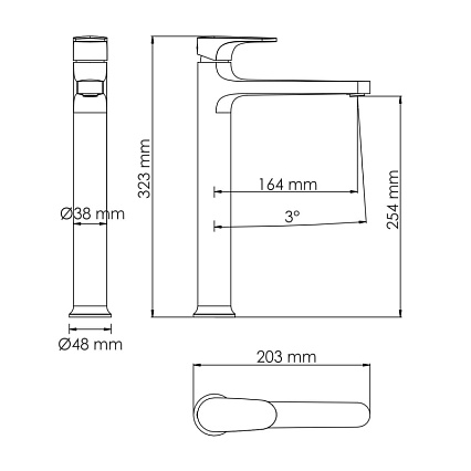 Смеситель для раковины WasserKRAFT Weida 3103H, хром