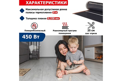 Пленочный теплый пол Rexant Optima 150 3 /0,5 х 6 м/450 Вт 51-0505-7