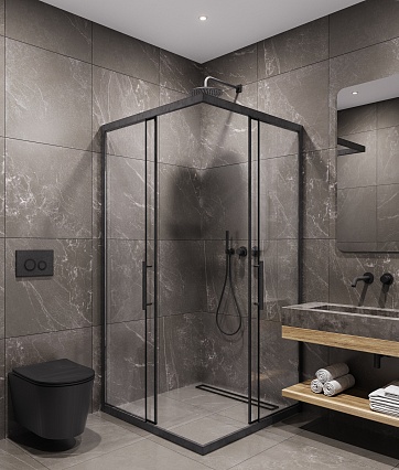 Душевой уголок Timo TKSS-100/03C-8 100x100 прозрачный, черный