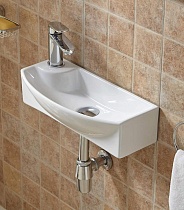 Раковина WeltWasser WW AISBACH 7946 GL-WT L 45 см, левая 10000008694 белый глянец