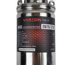 Скважинный винтовой насос Verton DW70/370S (370Вт,Qmax 30л/мин,Hmax 70м,d насоса 76мм, верх.забор) 01.13295.13326