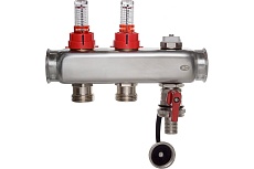 Коллектор ColSys p878cs 2 выхода с расходомерами, воздухоотводчиком и дренажным клапаном P187810502