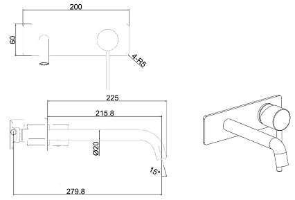 Смеситель для раковины Allen Brau Glotity 5.51004-00 хром