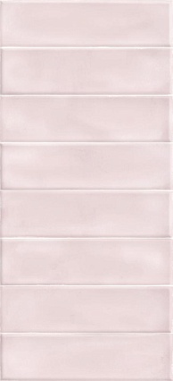 Плитка Cersanit Pudra кирпич рельеф розовый 20x44 см, PDG074D