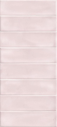 Плитка Cersanit Pudra кирпич рельеф розовый 20x44 см, PDG074D