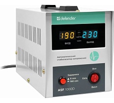 Напольный стабилизатор напряжения Defender ASF 1000D 600Вт метал корпус, 1 розетка 99035