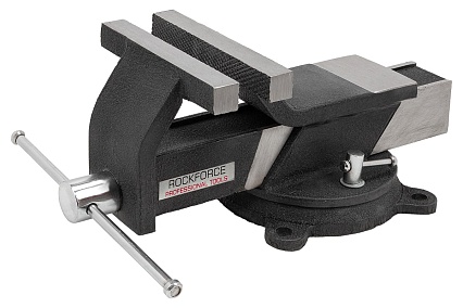 Тиски стальные поворотные с наковальней Rockforce 6"-150 мм RF-6540806(59930)