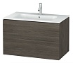 Тумба с раковиной Duravit L-Cube 103 2 ящика коричневая сосна