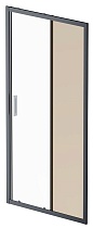 Душевая дверь Am.Pm Gem 100x195 прозрачное/бронзовое стекло, черный