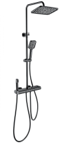 Душевая стойка Wonzon&Woghand Muse Legato WW-B4129-MB термостат, черный матовый