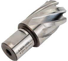 Сверло корончатое HSS по металлу (26х30/63 мм; Weldon 19) D.BOR CD-HSS-030-026-W