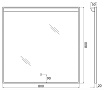 Зеркало BelBagno SPC-UNO-800-800-TCH 80x80 см, с подсветкой