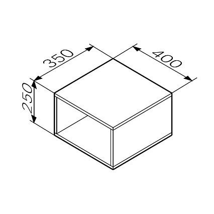 Ниша для хранения Am.Pm Func M8FOH0401OF 40x25 см, дуб крафт