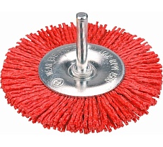 Щетка дисковая нейлоновая (100 мм; хвостовик 6 мм) Verto 62H714