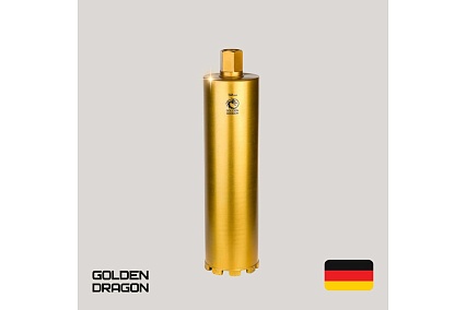 Коронка алмазная по бетону 112/400 мм, 9 сегментов, 1 1/4 GOLDEN DRAGON 112/400.11/4.GD