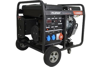 Бензиновый генератор Lifan LF12000E3 10GF2-4, 220/380В, 10/11 кВт, 24 л.с. 00-00000222