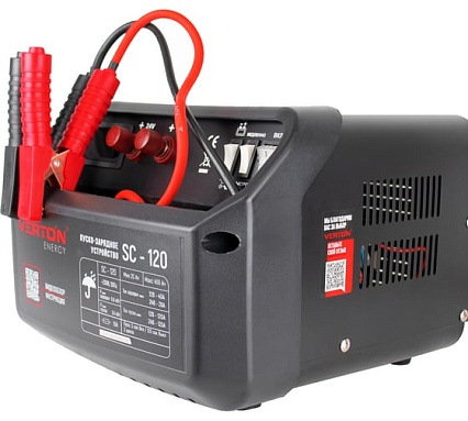 Пуско-зарядное устройство Verton Energy SC-120 230/50В/Гц, 12/24В, емкость 20-400 Ач, ток зар/зап 40А/120А 01.12780.17923