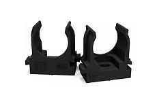 Крепеж-клипса для труб для прямого монтажа Промрукав черная в п д20 100 шт. PR13.0132