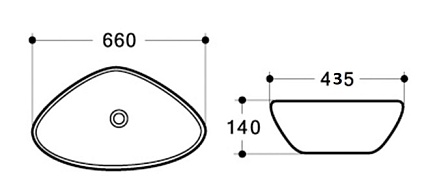 Раковина CeramaLux N 9062 66 см