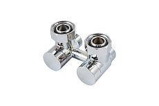 Узел нижнего подключения SCHLOSSER 50 мм 3/4xМ22x1.5 угловой, хром 601000002