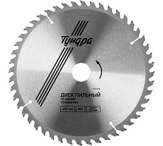 Диск пильный по дереву (250х32 мм; 48 зубьев; кольца 20/32, 16/32; точный рез) Тундра 1032336