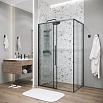 Душевой уголок Grossman Galaxy 120.K33.01.1310.21.02 130x100 шиншилла, черный матовый