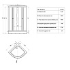 Душевая кабина Тритон Стандарт Мозаика А 90x90 ДН3, стекло аква