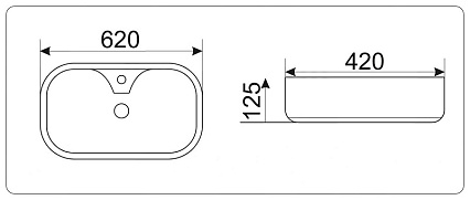 Раковина CeramaLux N9446 62 см