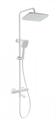 Душевая стойка Wonzon&Woghand Stay 2 WW-B3016-T1-MW термостат, белый матовый