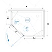 Душевой уголок RGW Hotel HO-092L 100x120, прозрачное, левый