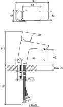 Смеситель для раковины Ravak 10° Free TD F 012.00 X070127