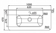 Раковина Iddis 0101000I28 100 см белый