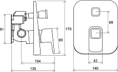 Смеситель для ванны Ravak 10° TD 065.00 X070070