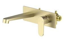Смеситель для раковины Aquatek Оберон AQ1213BG шлифованное золото
