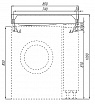 Раковина Акватон Рейн 80 см для стиральных машин