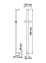 Душевая стойка WasserKRAFT Exter A048, светлая бронза