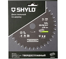 Пильный диск SHYLD по дереву твердосплавный 140x20/16/12,7 мм, 36 зубьев 6692520