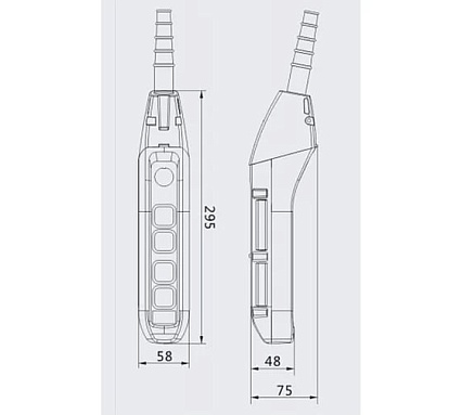 Пульт управления OCALIFT 4 кнопки, М5, 1 скорость, стоп, IP55 TNHA1-62F