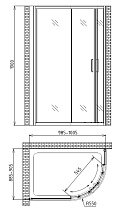 Душевой уголок Gemy Victoria S30192A 100x90