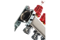 Коллекторная группа 1 Heizen нержавеющая сталь, 4 выхода на 3/4, IVR 802 180222504