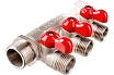 Коллектор с отсекающими кранами (плоскость) PRO AQUA 3/4, 3 х 1/2 V100.03-m20-f20