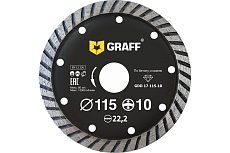 Диск алмазный турбо по бетону и камню (115х22.23 мм; 10х2 мм) GRAFF GDD 17 115.10