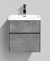 Тумба с раковиной BelBagno Pietra Mini 50 см, 2 асимметричных ящика, Stucco Cemento