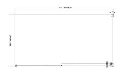 Душевой уголок Aquanet Delta 140x80, прямоугольный