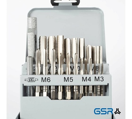 Набор ручных метчиков GSR DIN352 M3-M12 23 предмета 00708050