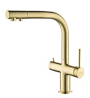 Смеситель для кухни Aquatek Европа AQ1385BG с подкл. к фильтру, шлифованное золото