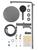 Душевая стойка Wonzon&Woghand Stick WW-88739903-BGM термостат, темный графит