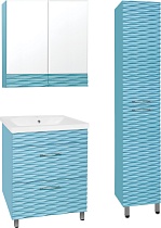 Зеркальный шкаф Style Line Ассоль 70 см аквамарин