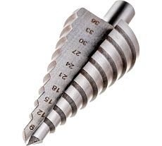 Сверло ступенчатое (9-36 мм; 9 ступеней; HSS) по металлу FIT IT 36399